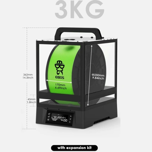 Сушилка для 2-ух катушек пластика EIBOS Polyphemus Plus (с расширением для 3 кг катушки)