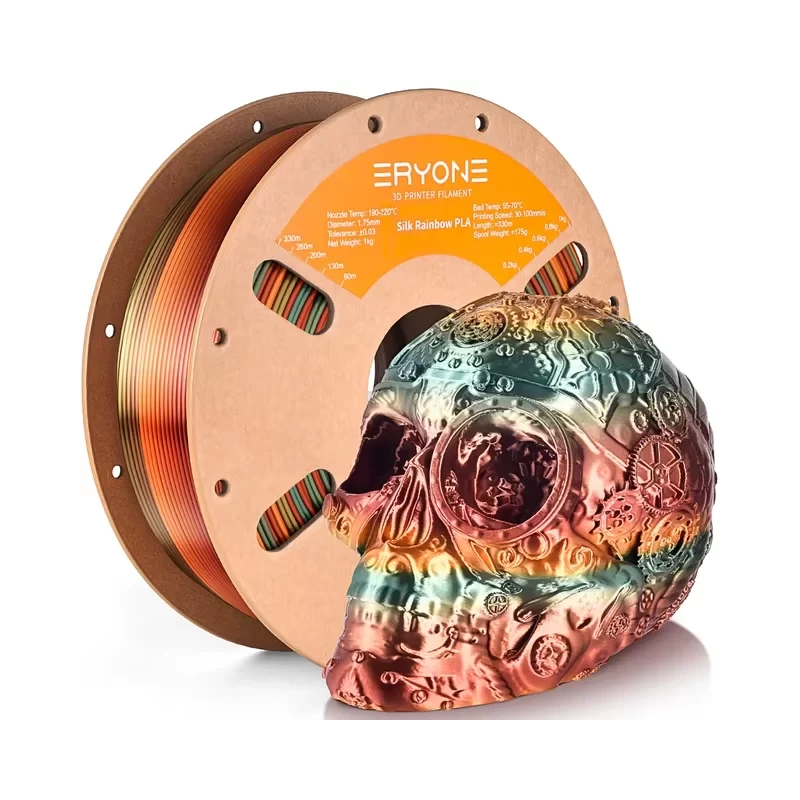 PLA Silk Rainbow разноцветный Steampunk 1.75 мм ERYONE 1 кг