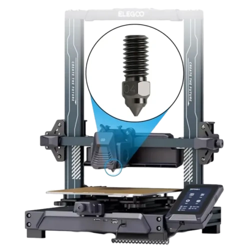 Сопло Kingroon для 3D принтера Elegoo Neptune 4 Нержавеющая сталь (0.4 мм)