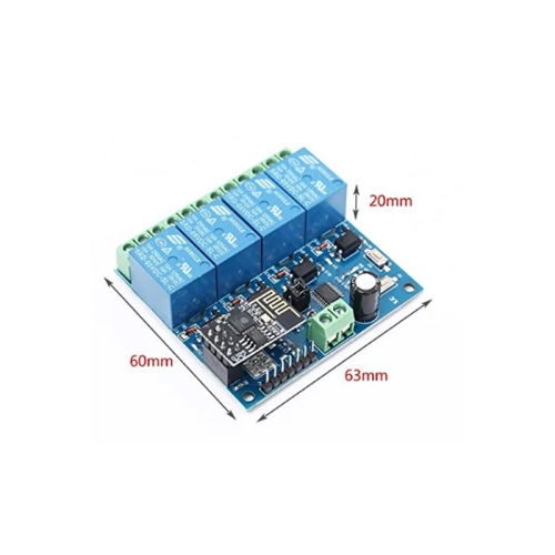 Реле 4-канальное 5V с Wi-Fi управлением на чипе ESP8266