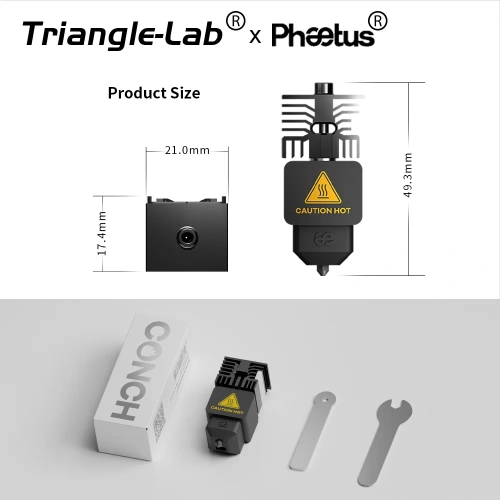 Хотэнд в сборе Trianglelab Phaetus Conch Perfect Fit для BambuLab H2D/A1/A1 mini (0.2)