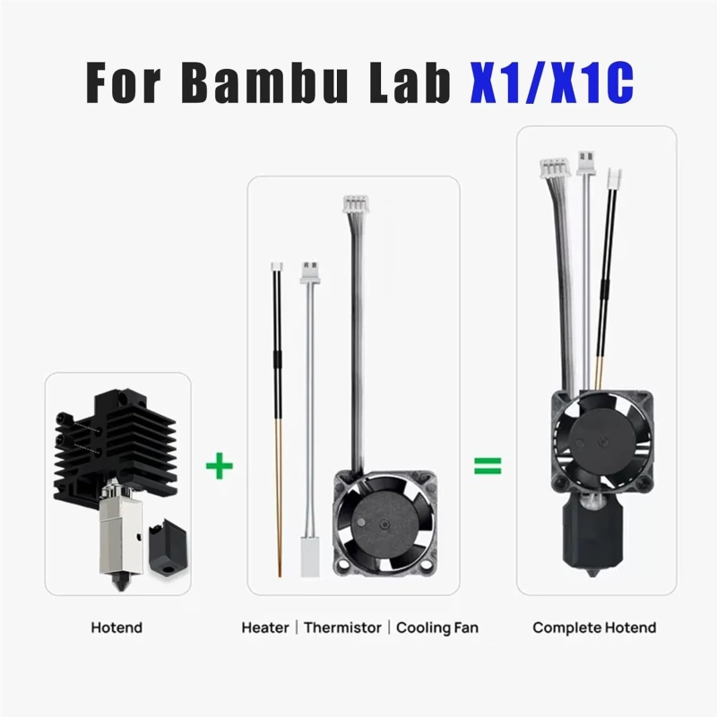 Хотэнд в сборе, комплект для Bambu Lab X1 Series (0.2 мм)