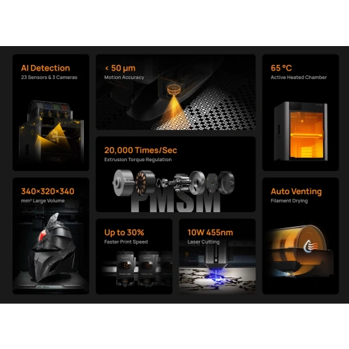 3D принтер Bambu Lab H2S Laser Full Combo (EU)