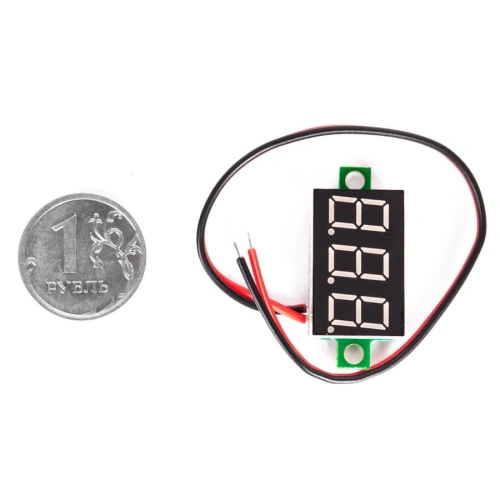 Цифровой LED вольтметр DSN-DVM-368 - Зеленый