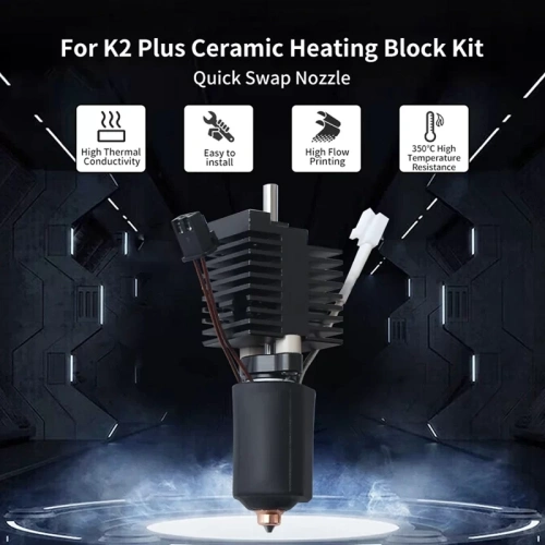 Хотэнд в сборе, комплект для Creality K2 Plus (0.2 мм)