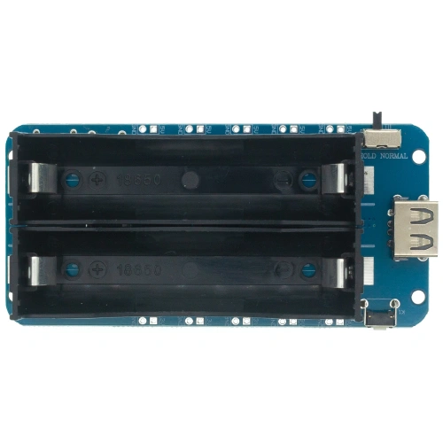 Плата для зарядки аккумулятора 2x18650, 3.3 / 5 В, USB (A, Micro)