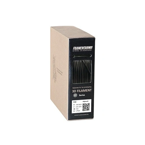 NYLON PA6 пластик 1,75 FILAMENTARNO черный 0,75 кг